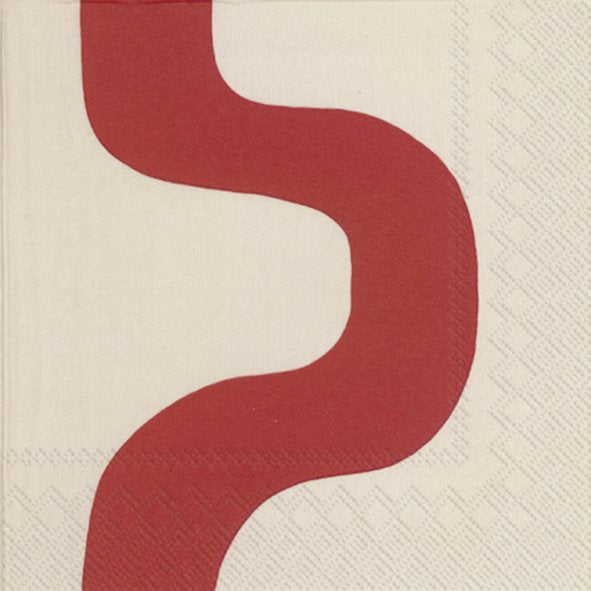 Marimekko Seireeni Red IHR Paper Lunch Napkins 33 cm sq 3 ply 20 pack