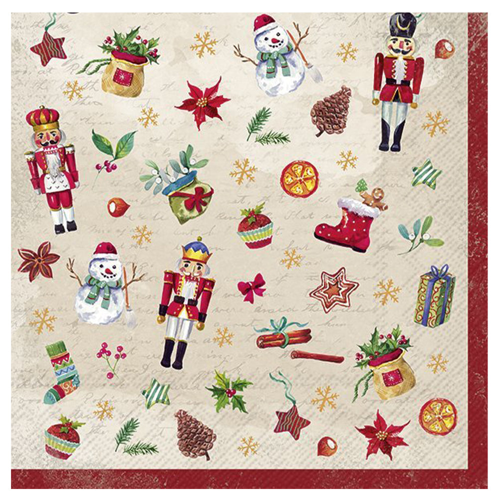 Festive Tradition Christmas Dec IHR Paper Table Lunch Napkins 33 cm square 3 ply
