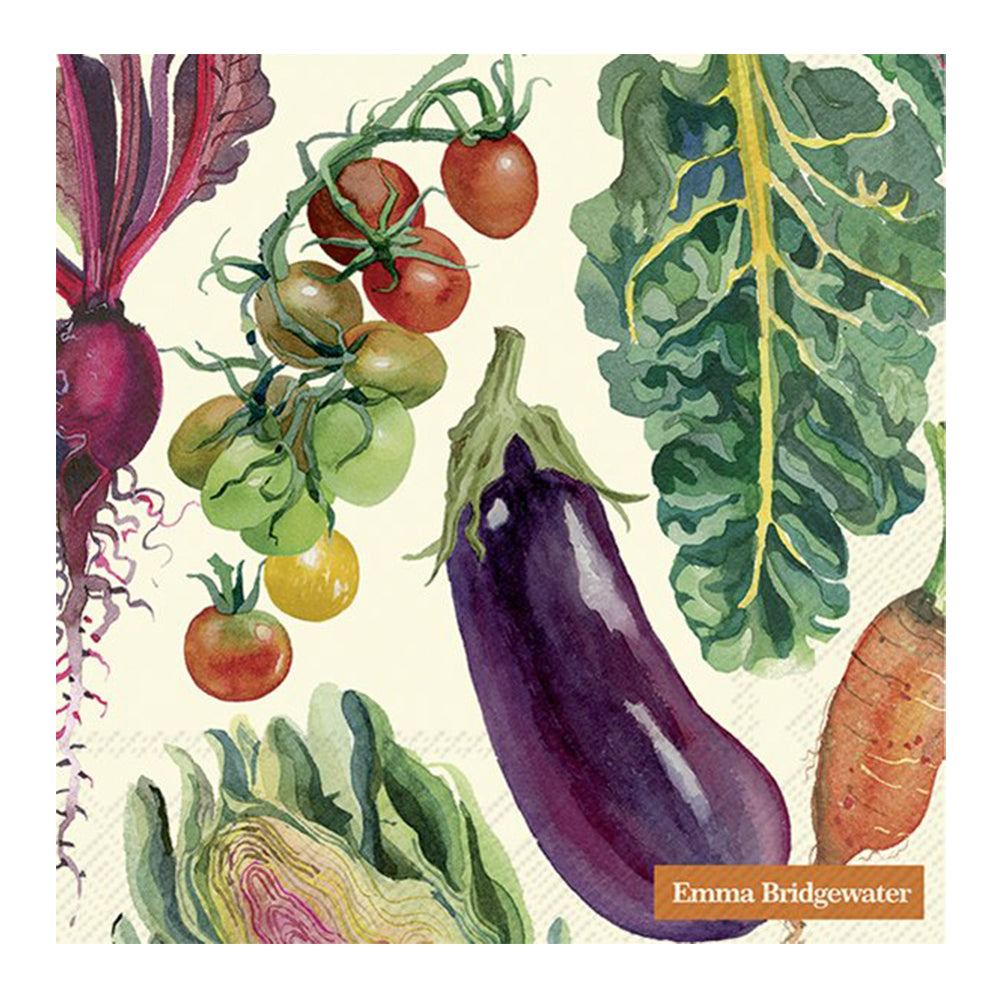 Emma Bridgewater Vegetable Garden Cream Cream IHR Paper Table Napkins 33 cm square 3 ply lunch napkins