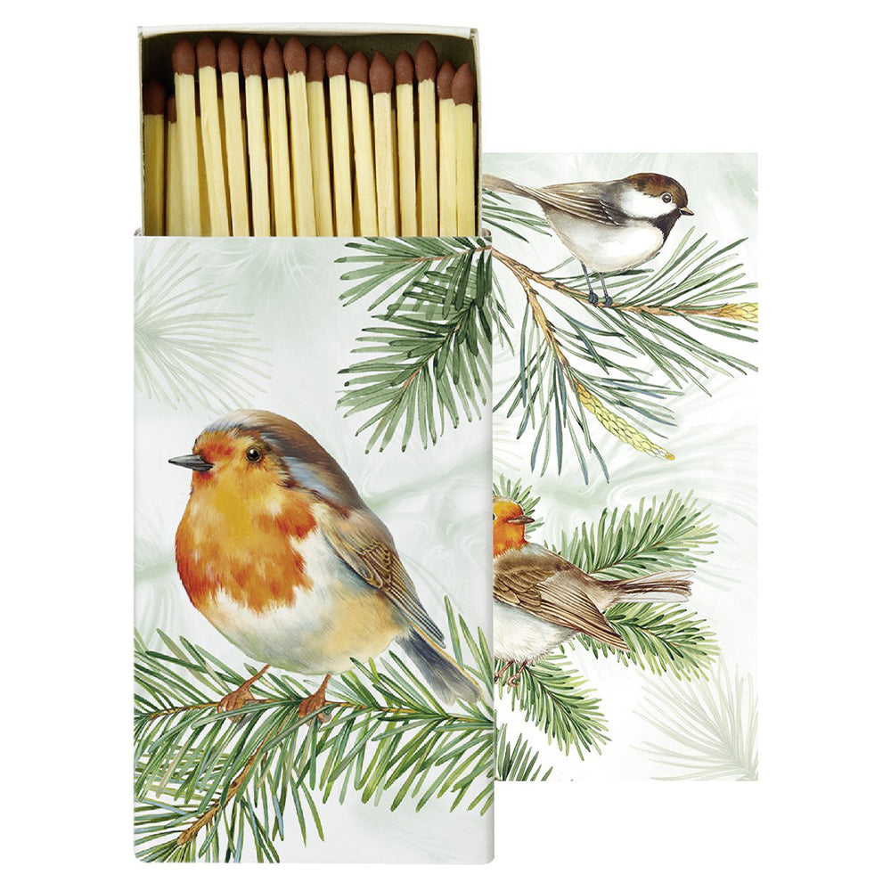Charming Robin Christmas Extra Long Matches