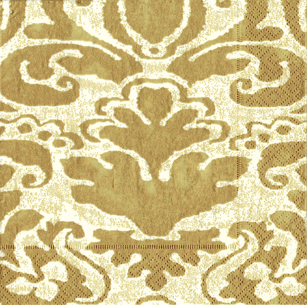 Pallazo Ivory Caspari Paper Cocktail Napkins 25 cm 20 pack 3 ply