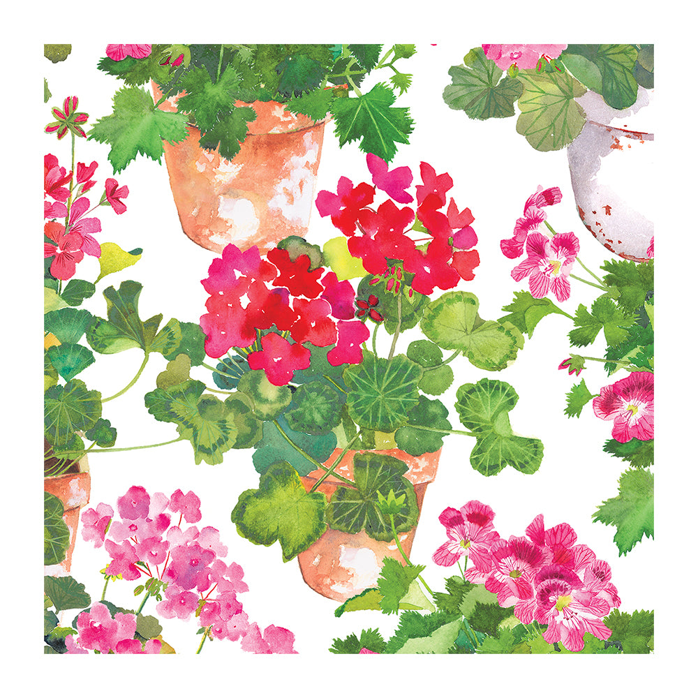 Trailing Geranium by Catherine Weisz Caspari Paper Dinner Napkins 40 cm square 3 ply 20 pack