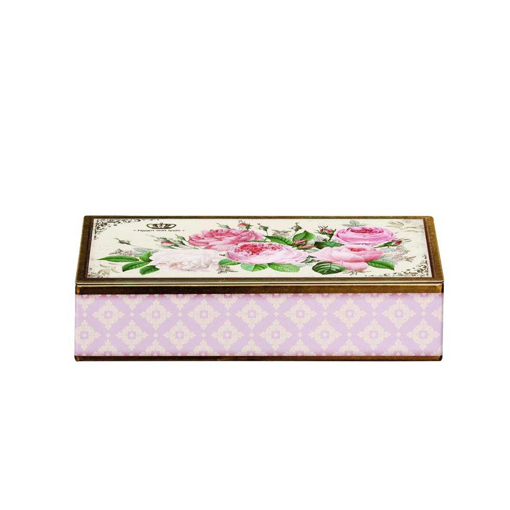 Nostalgia - Roses Flat Hinged Rectangular - Flat Hinged Tin 177 x 108 x 40mm