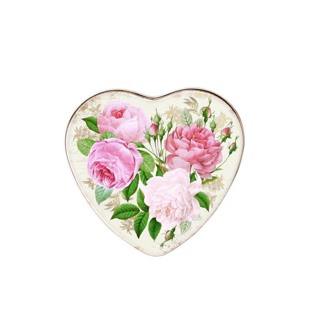 Nostalgia - Roses Small Heart Shaped Tin 119 x 111 x 30mm