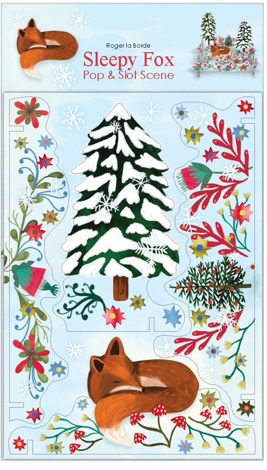 Cub’s First Christmas Sleepy Fox Christmas Scene Pop and Slot Christmas Decoration Roger la Borde