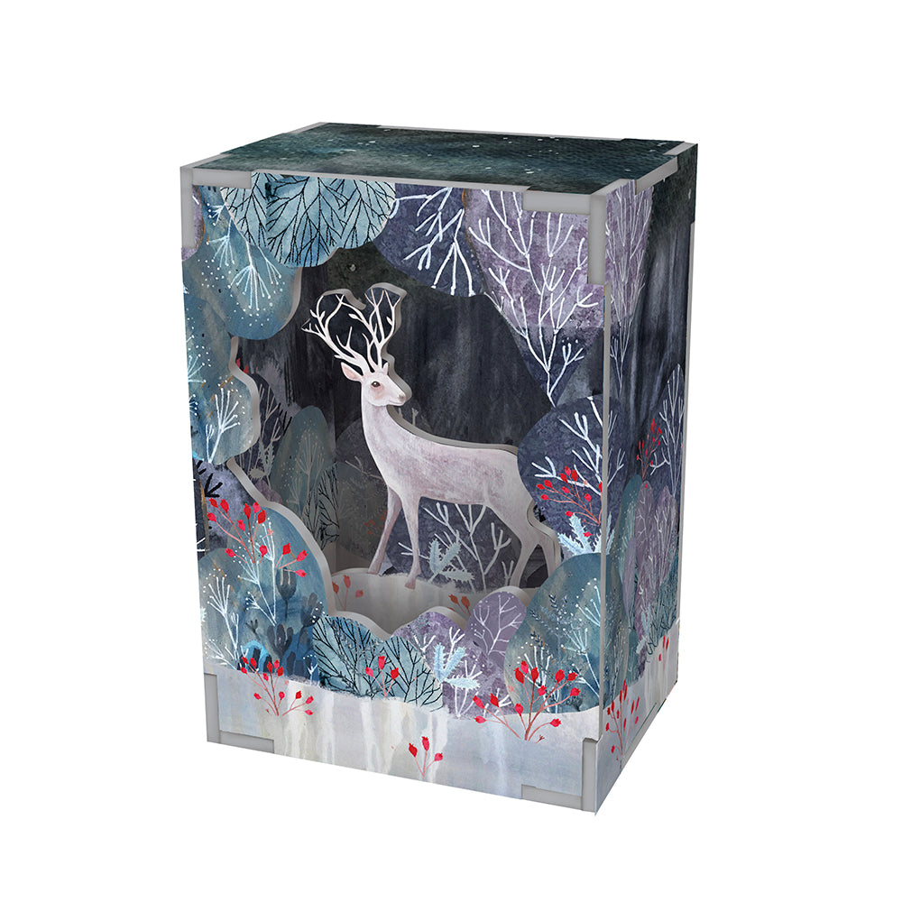 Silver Stag Diorama Christmas Decoration Roger la Borde