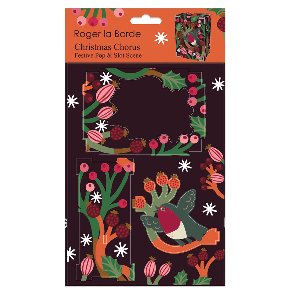 Christmas Chorus Robin Pop & Slot Diorama Christmas Decoration Roger la Borde