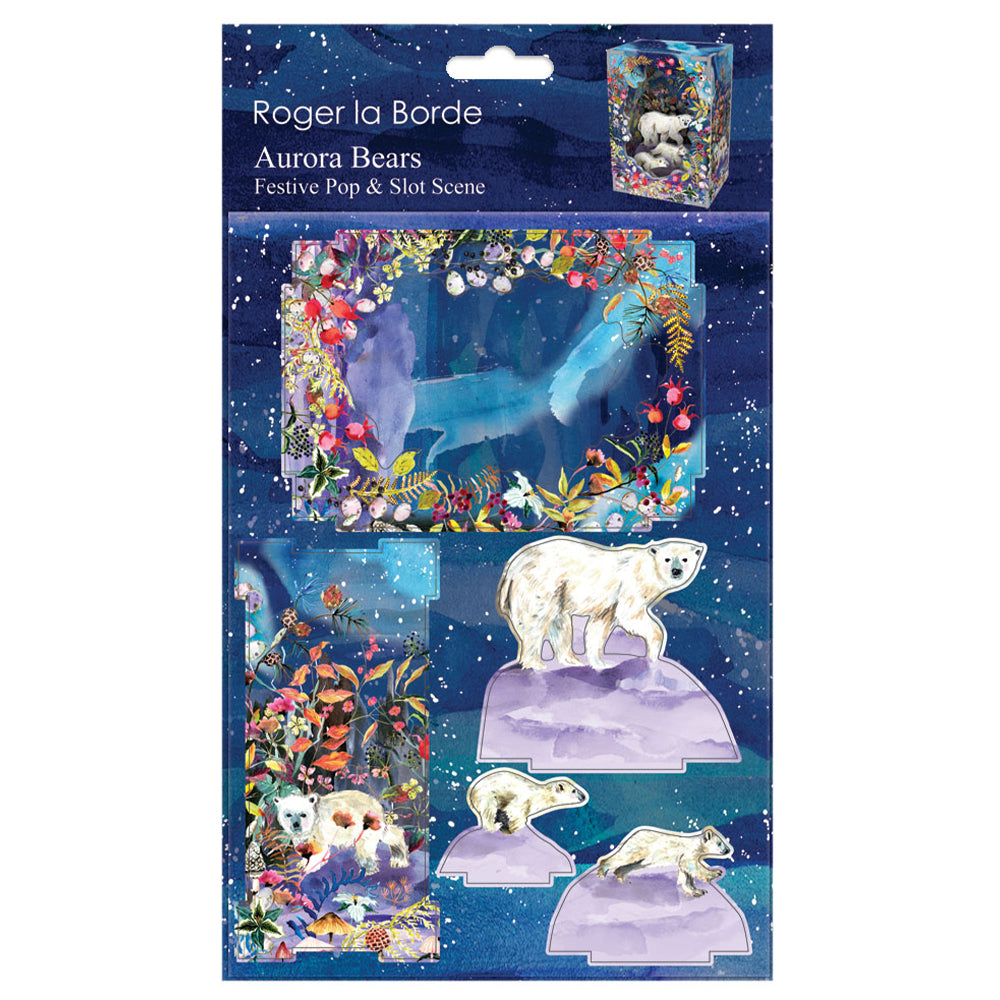 Aurora Bears Pop and Slot Diorama Christmas Decoration Roger la Borde