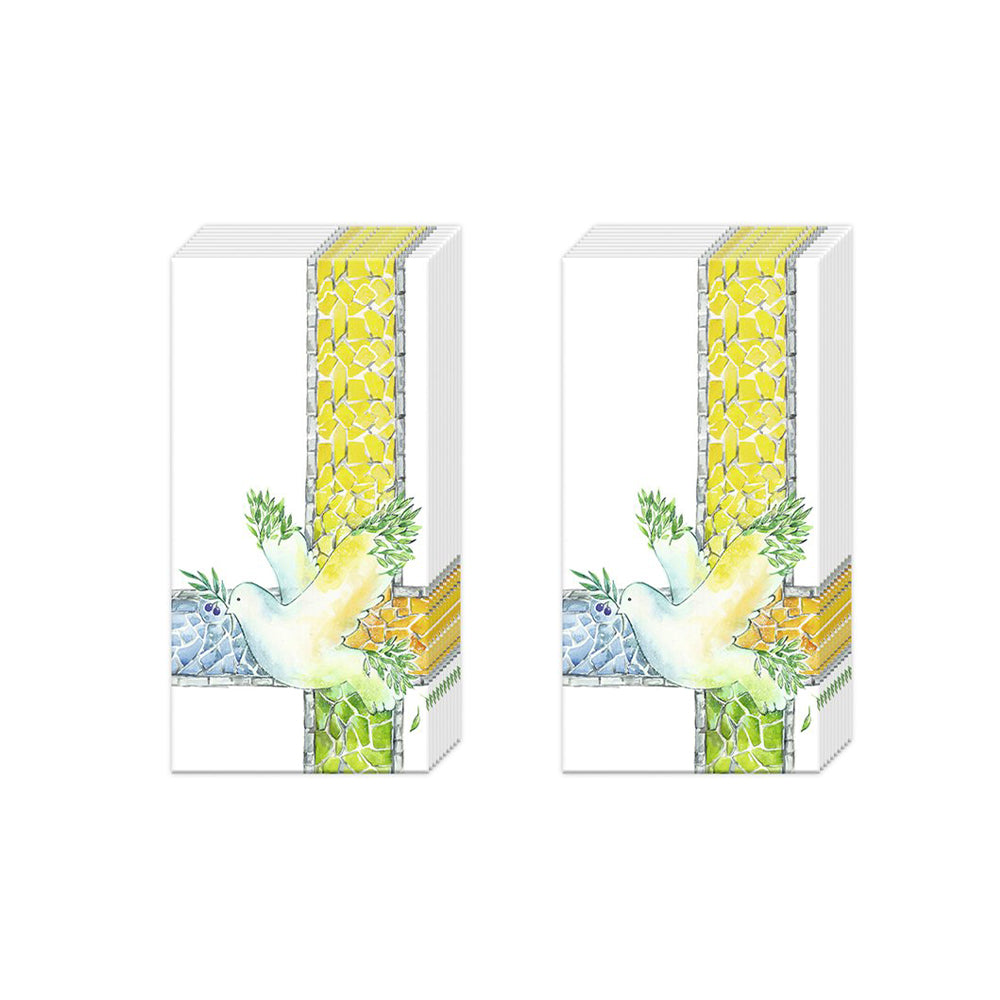 Hope Dove IHR Paper Pocket Tissues - 2 packs of 10 tissues 21 cm square