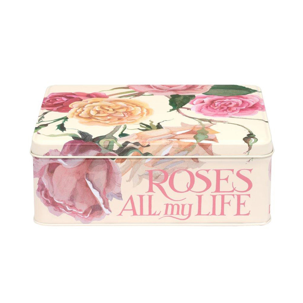 Emma Bridgewater Rose and Pink Toast Deep Rectangular Tin 195 x 154 x 75mm