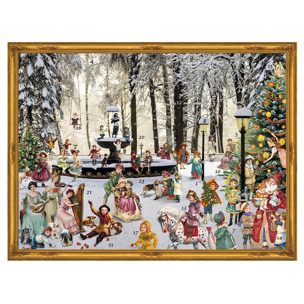 Victorian Fountain in the Park Richard Sellmer Advent Calendar 355 x 265 mm glitter & translucent windows