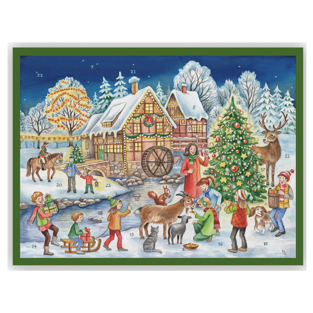 Christmas Mill House Richard Sellmer Advent Calendar 355 x 265 mm glitter & translucent windows
