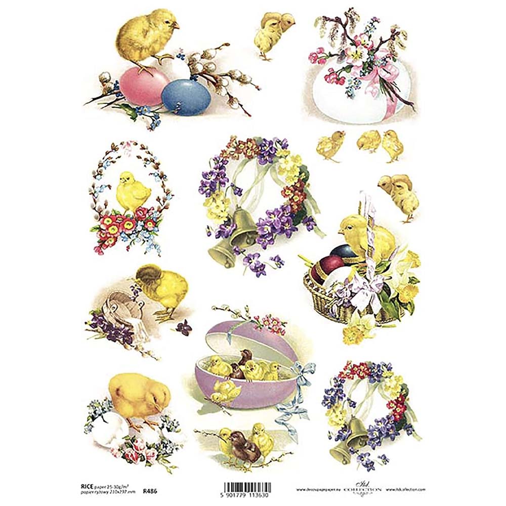 Chicks Easter Rice Paper Rice Paper A4 ITD Rice Paper for Decoupage