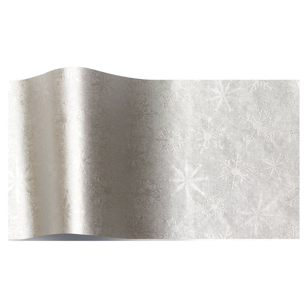 Embossed Silver Snowflakes tissue (2 sheets) Tissue Paper 2 Sheets of 20 x 30" Satinwrap Tissue Wrapping Paper