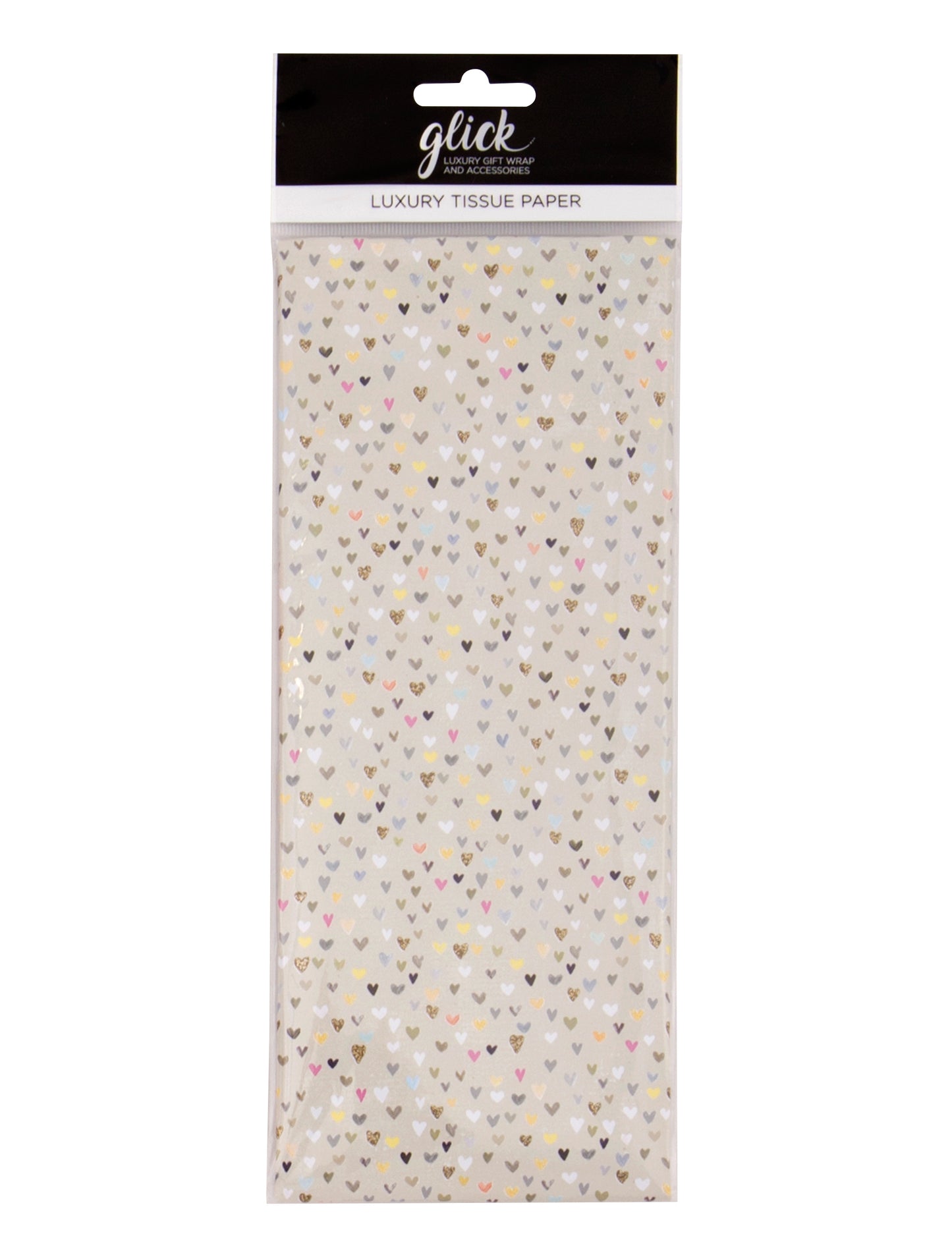 Hearts Glick 4 sheets tissue wrapping paper 50 x 75 cm