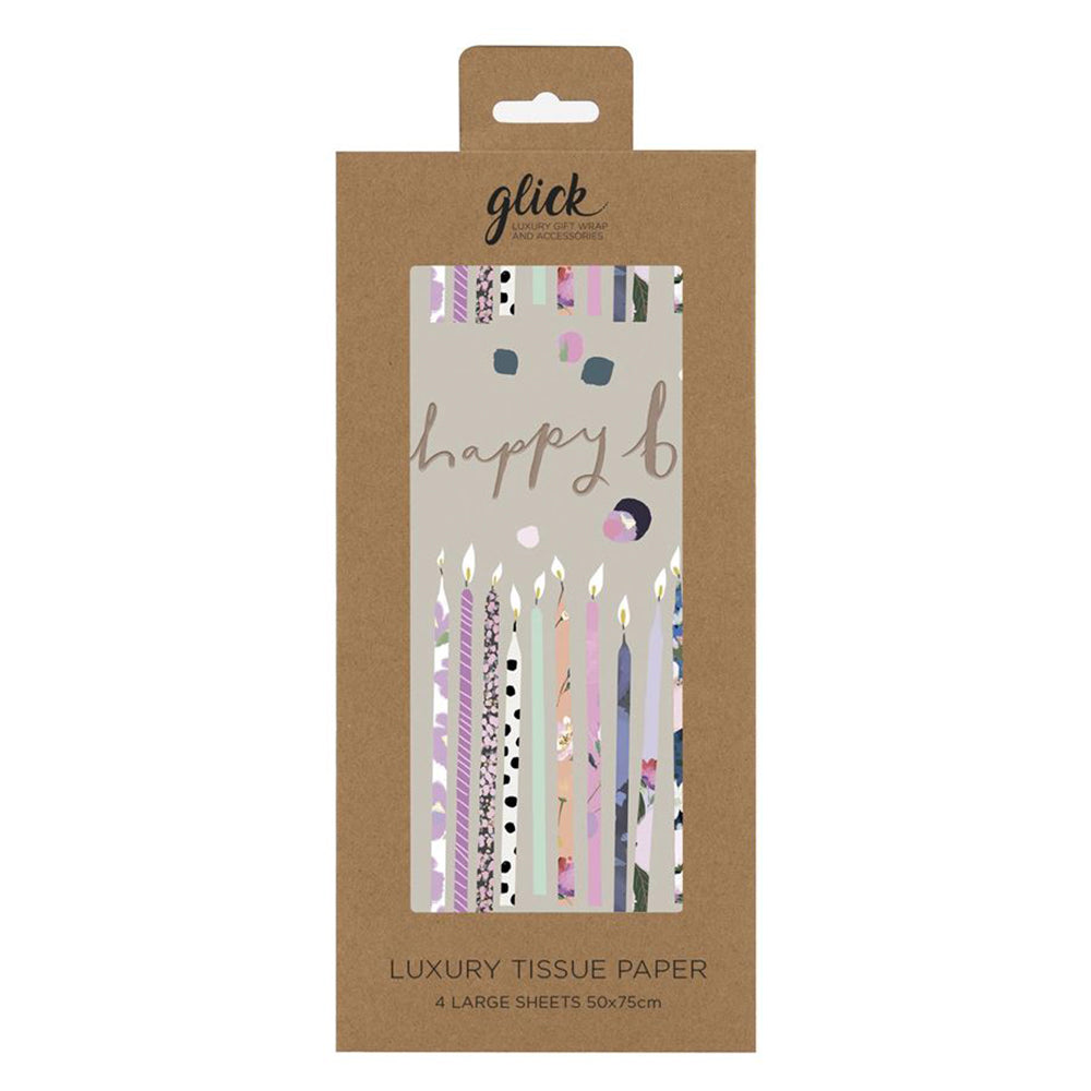 Birthday Candles Stephanie Dyment Glick 4 sheets tissue wrapping paper 50 x 75 cm