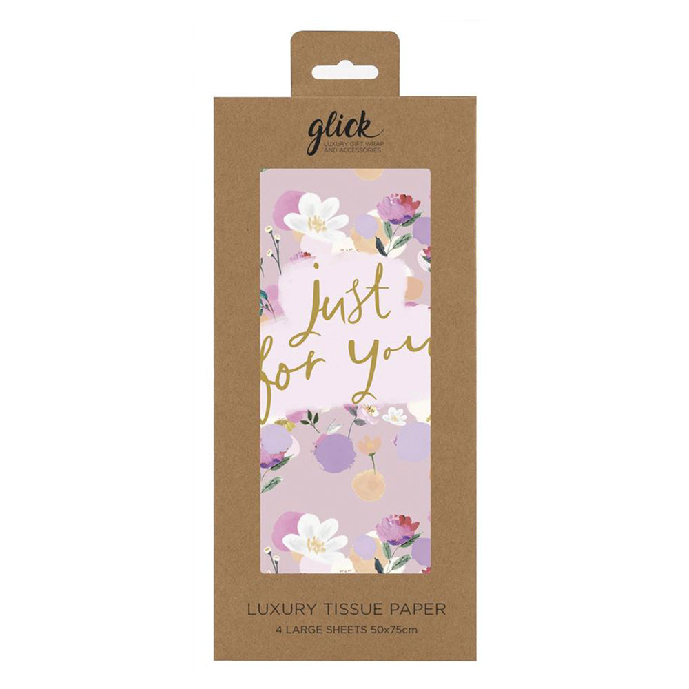 Just for You Bouquet Flowers Stephanie Dyment Glick 4 sheets tissue wrapping paper 50 x 75 cm