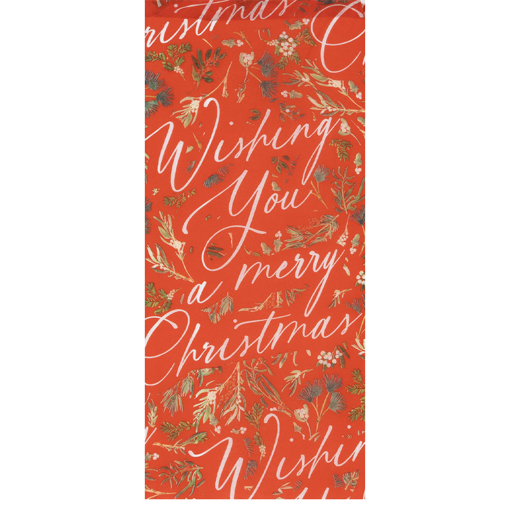Evergreen Embrace Red Christmas 4 sheets tissue wrapping paper 50 x 75 cm