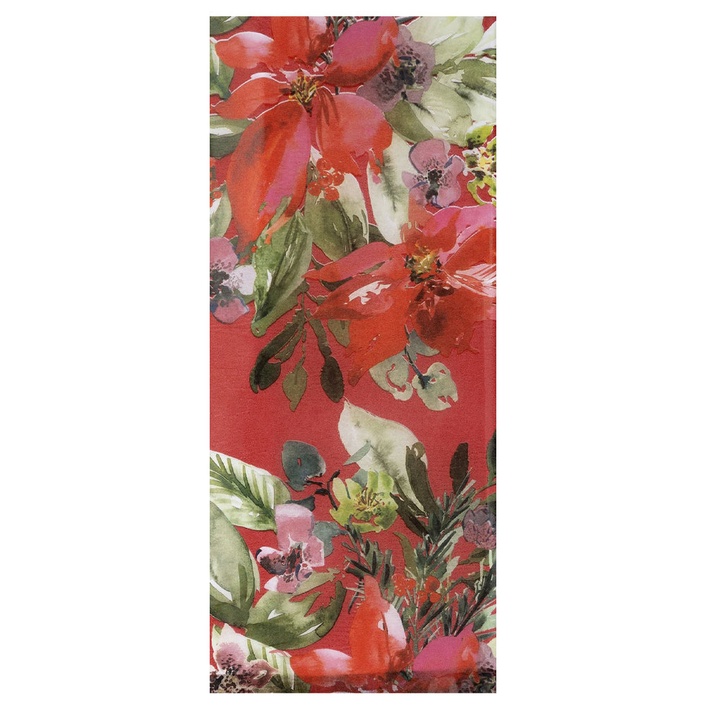 Plush Ponsettia Red Christmas 4 sheets tissue wrapping paper 50 x 75 cm