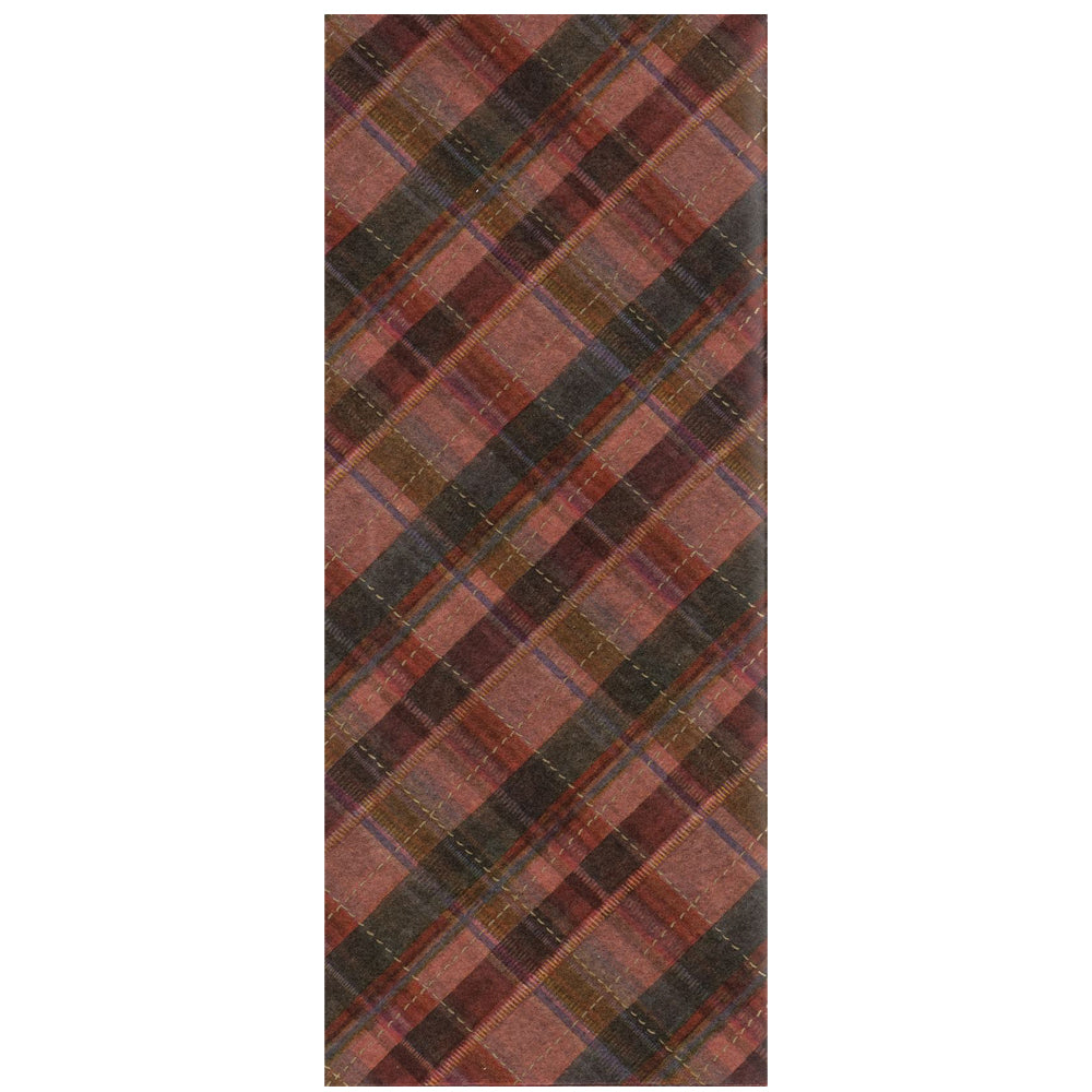 Sugarplum Tartan Christmas 4 sheets tissue wrapping paper 50 x 75 cm