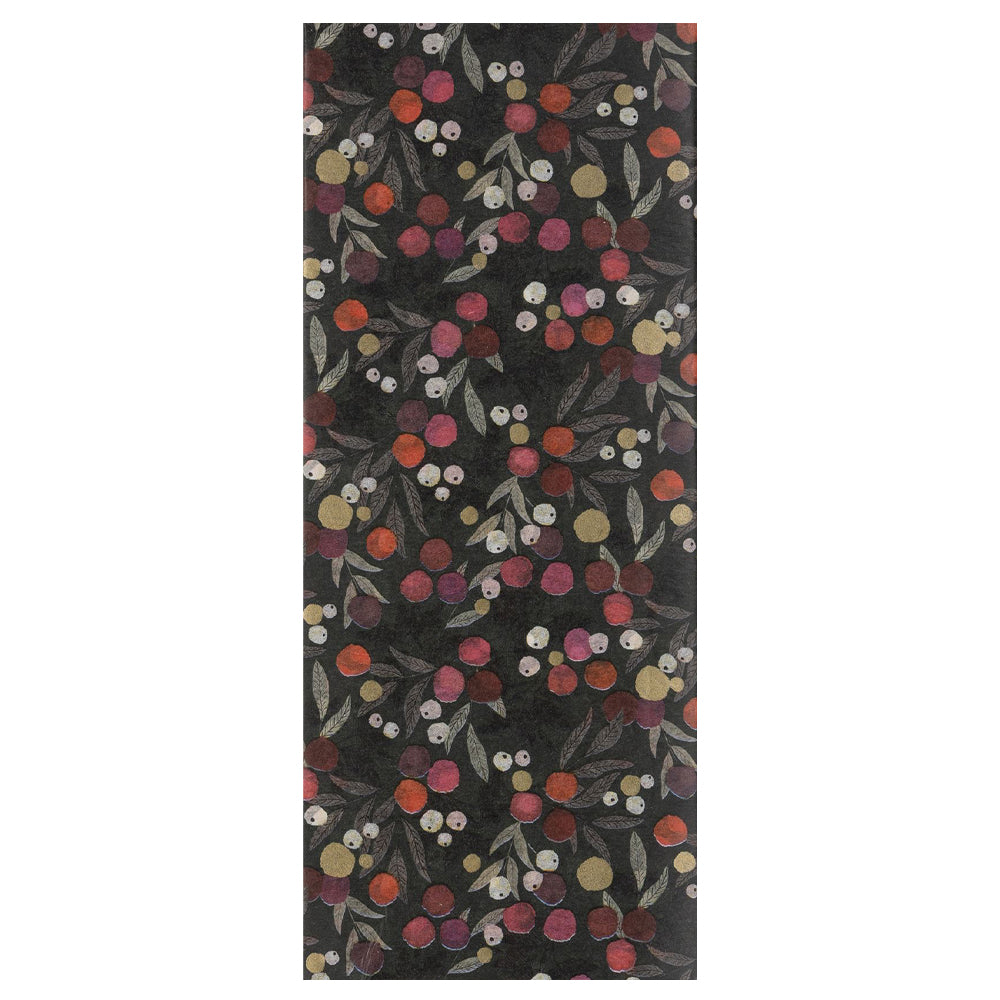 Berries Green Christmas 4 sheets tissue wrapping paper 50 x 75 cm
