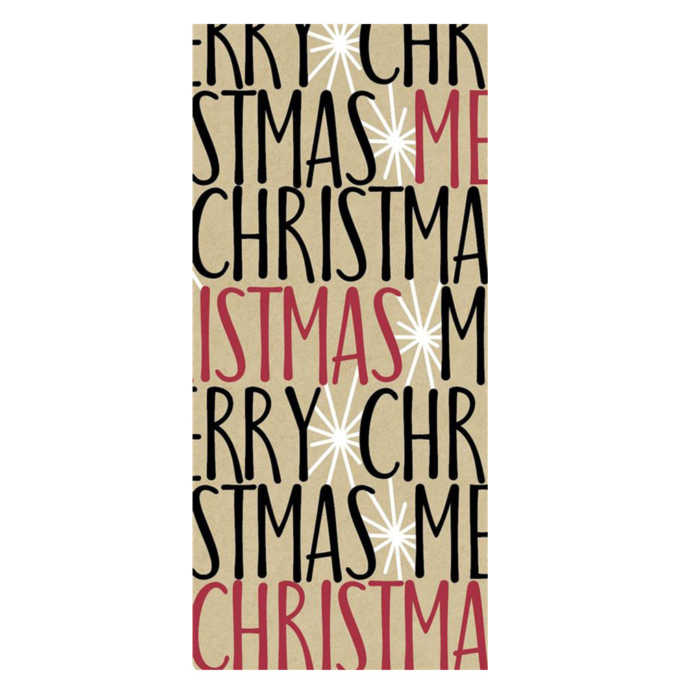 MERRY CHRISTMAS KRAFT Glick 4 sheets tissue wrapping paper 50 x 75 cm