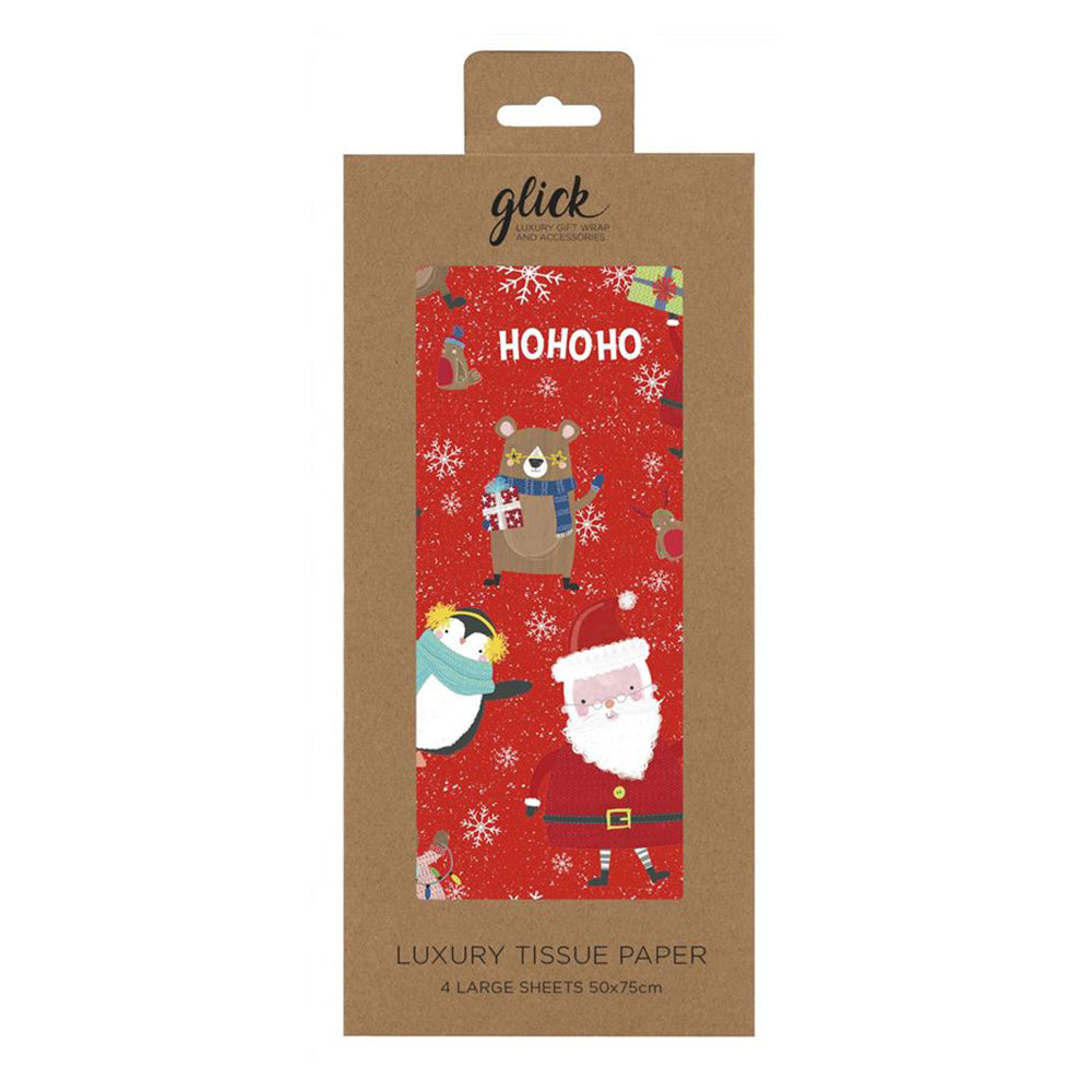 HOHOHO Christmas Glick 4 sheets tissue wrapping paper 50 x 75 cm