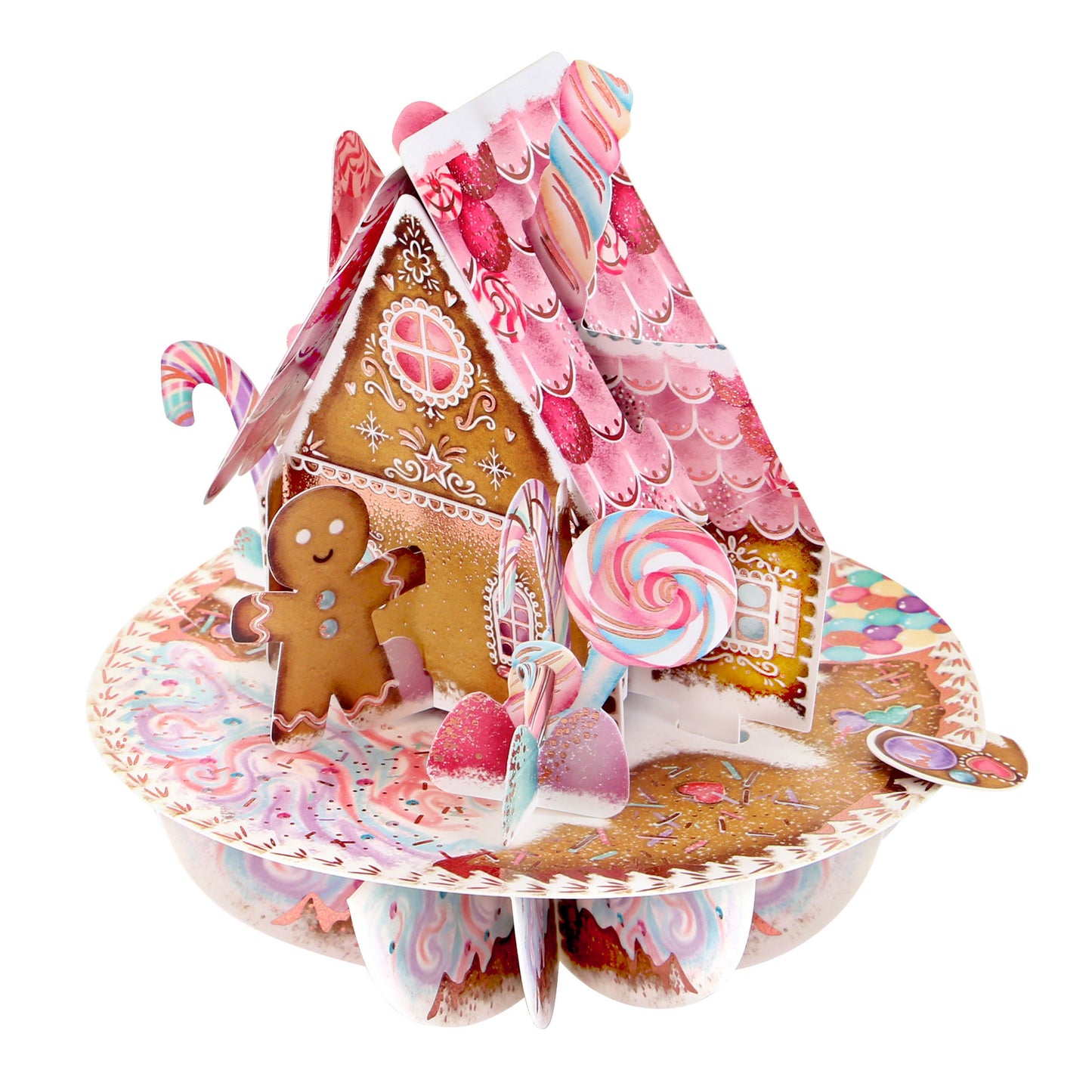 Gingerbread House - 3D Pop Up Pirouettes Christmas Card 16 x 17 x 14cm