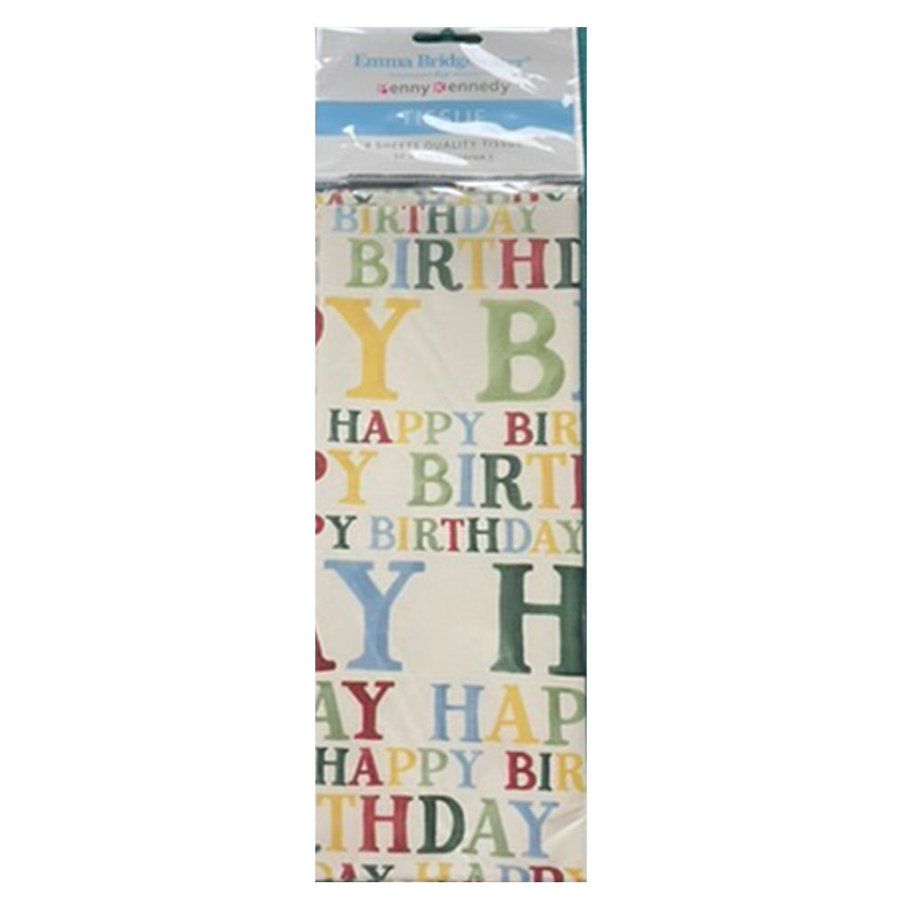 Emma Bridgewater Happy Birthday Tissue Wrapping Paper 4 sheets 50 x 70 cm