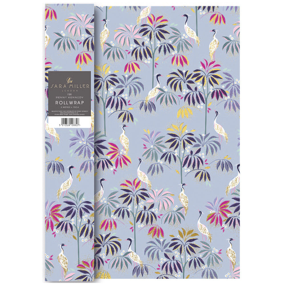 Sara Miller Crane Garden Sky Blue Roll Wrap 3 m x 70 cm