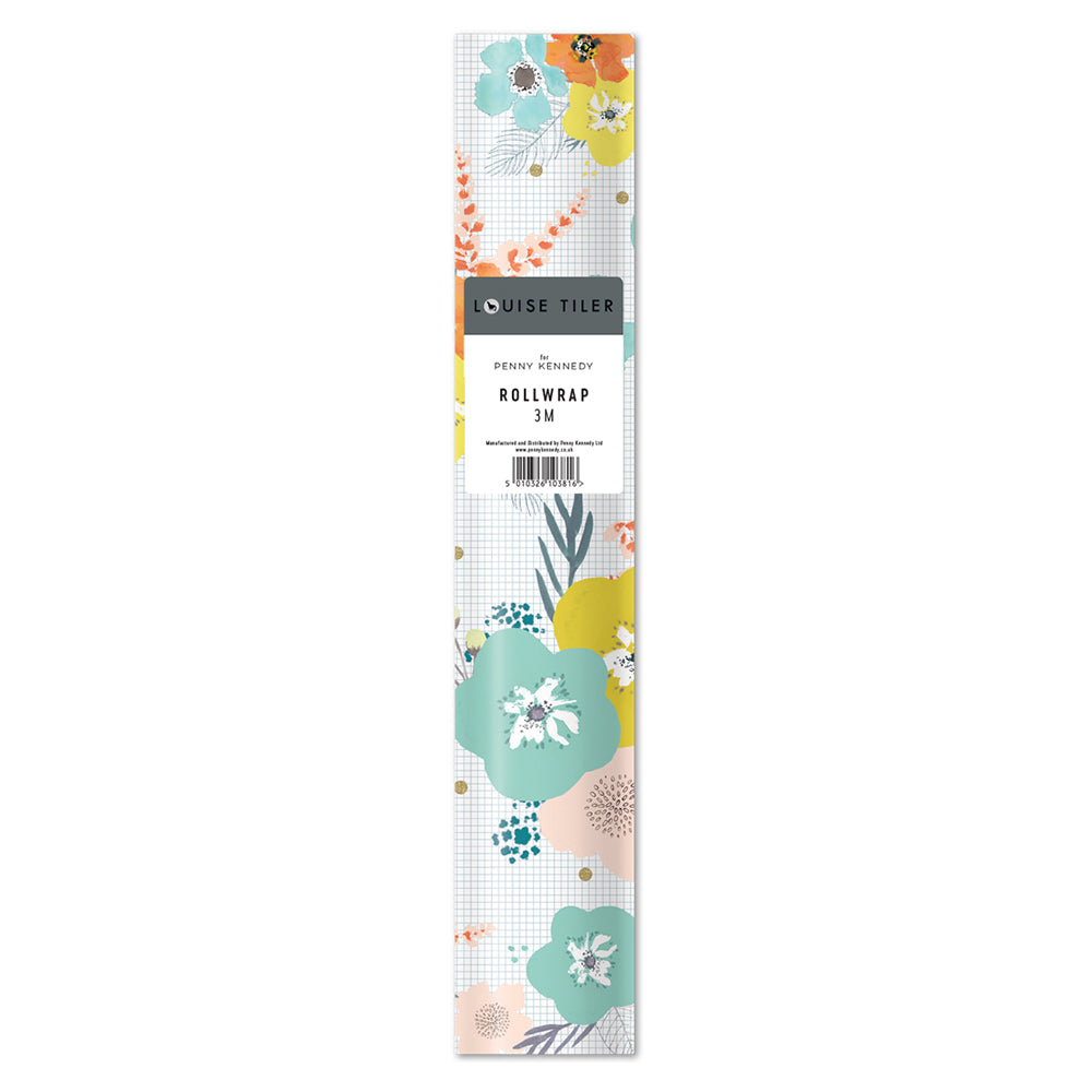 Louise Tiler Yellow Floral Roll Wrap 3 m x 70 cm