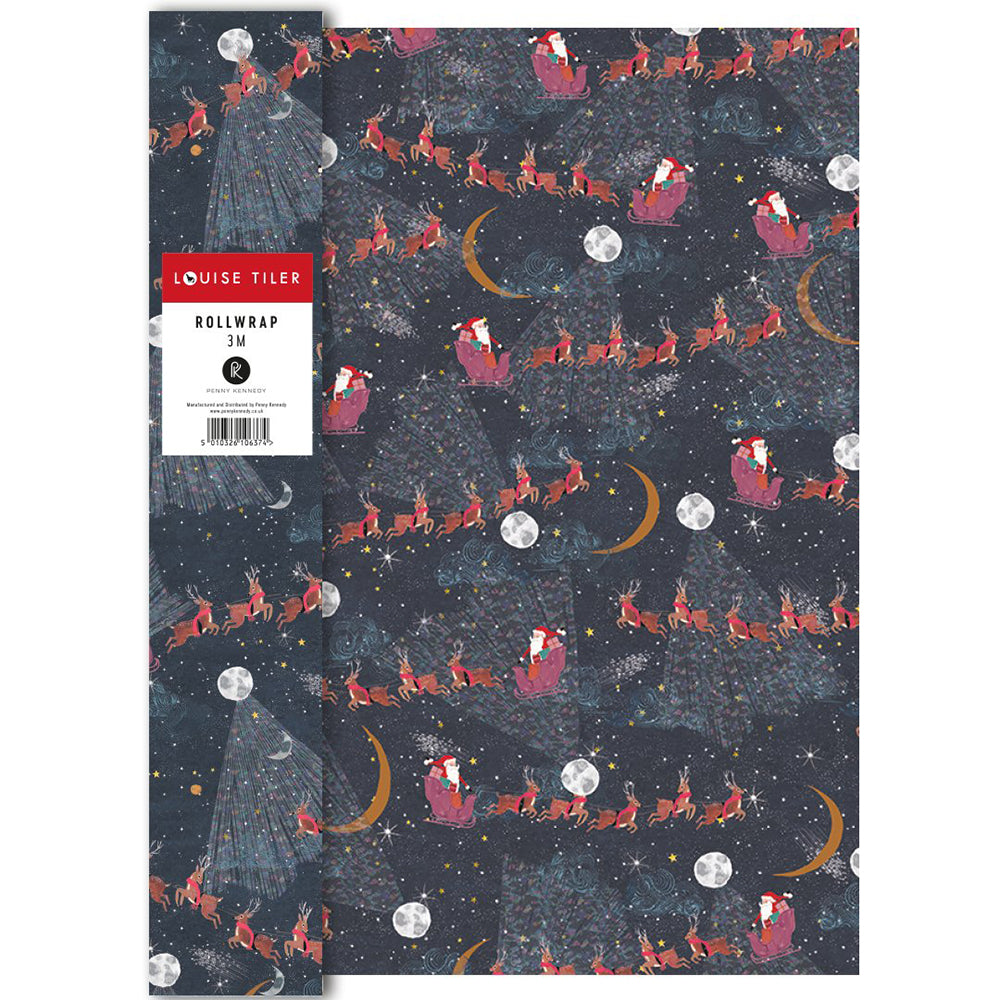 Louise Tiller Santa's Sleigh Roll Wrap 3 m x 70 cm