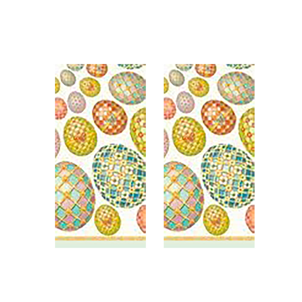 Imperial Eggs Easter Caspari Paper Pocket Tissues - 2 packs of 10 tissues 21 cm square