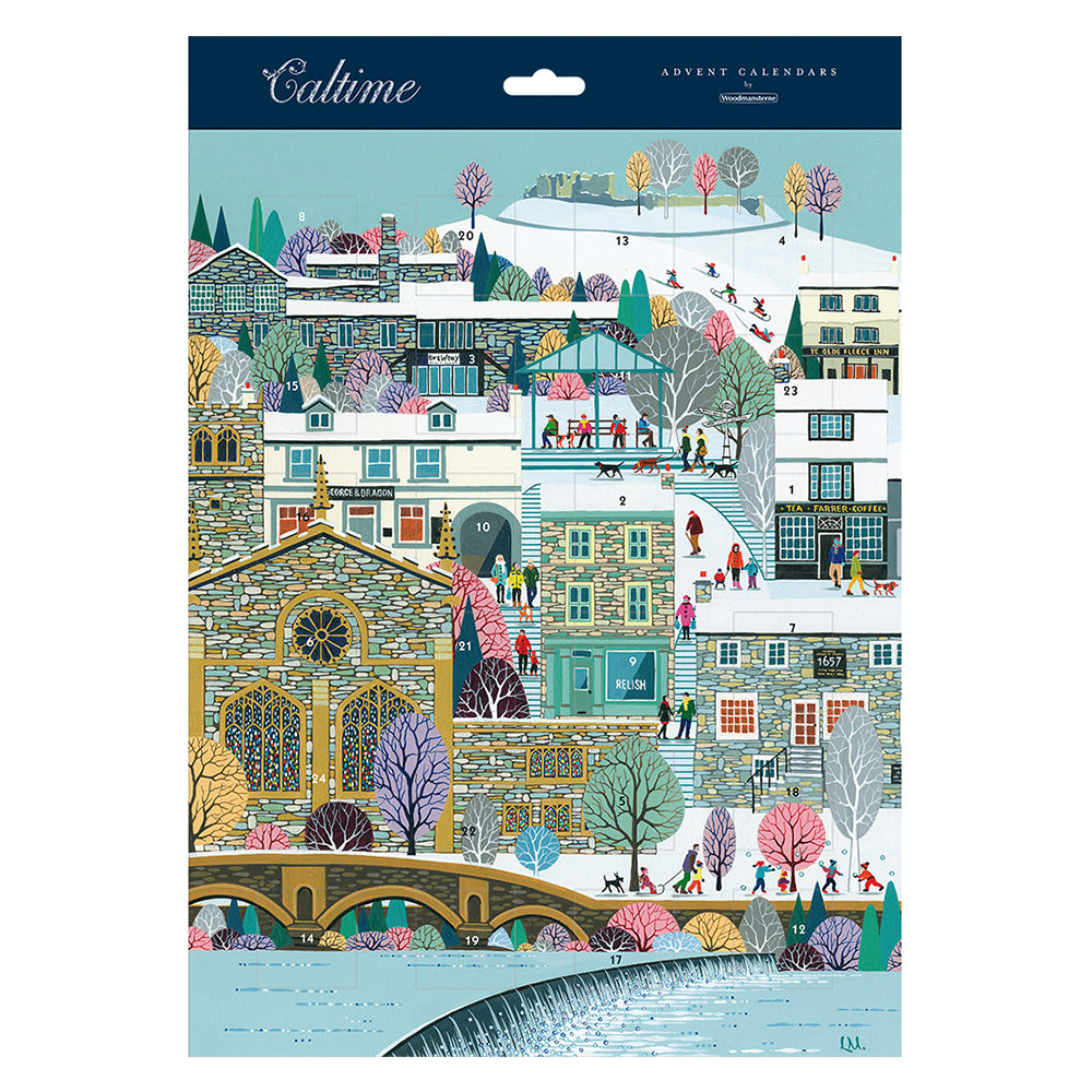 Town River 315 x 410 mm Caltime Advent Calendar
