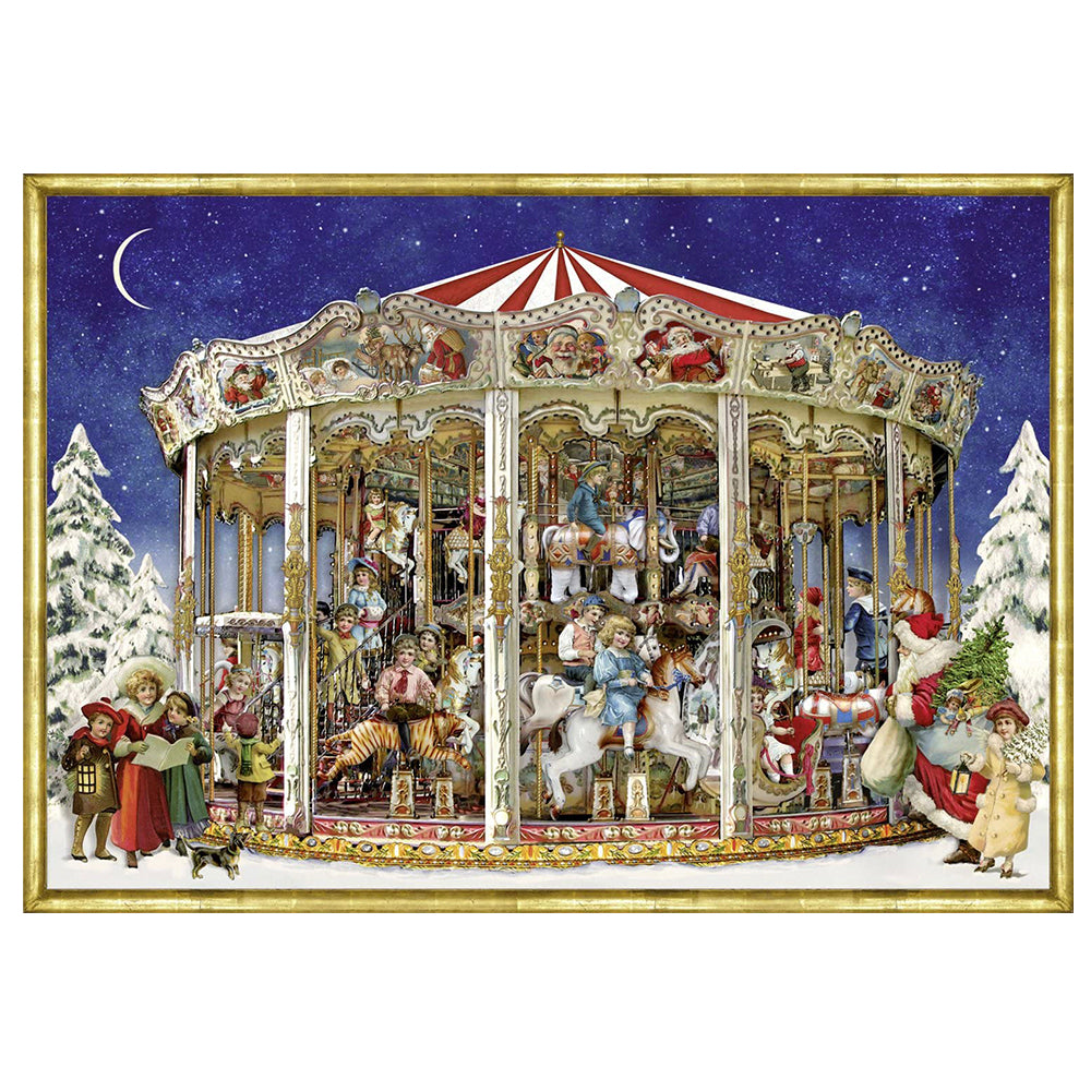 Nostalgic Christmas Roundabout Coppenrath Advent Calendar 29.7x 21 cm.