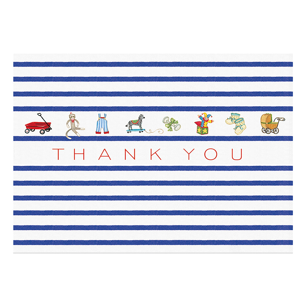 Bebe Boy by Janine Moore Thank You Notelets Caspari (8 pack)