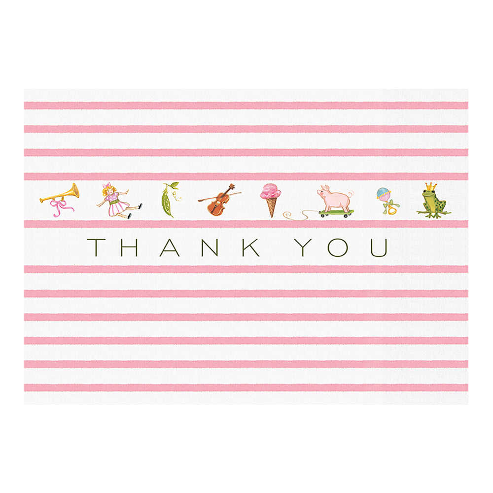 Bebe girl by Janine Moore Thank You Notelets Caspari (8 pack)