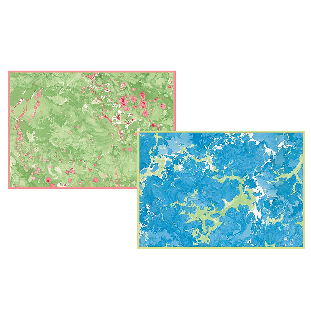 Marbeleized Paper Nicole Hillen Pack of 8 Notelets Notecards from Caspari