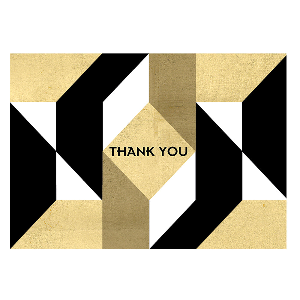 Colour Theory Black Dominik Stauch Thank You Notelets Caspari (8 pack)