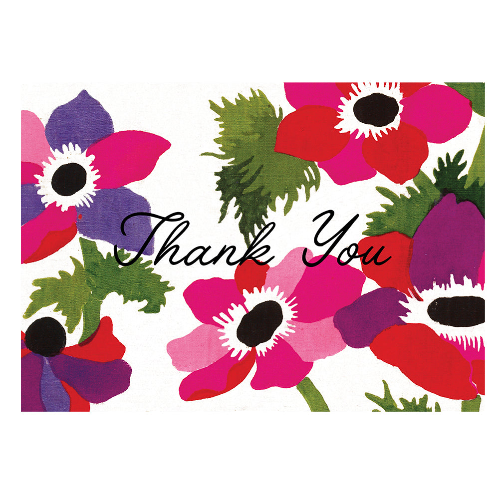 Poiret Floral Musee de l’Impressions sur Etoffes Thank You Notelets Caspari (8 pack)