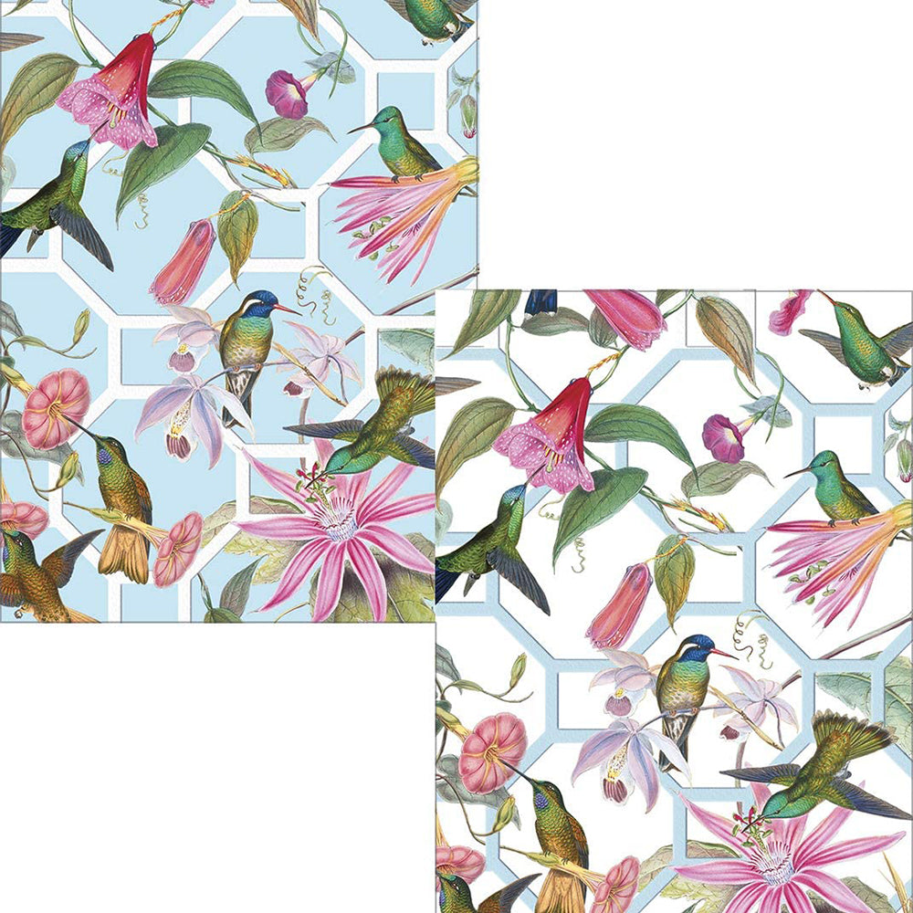 Hummingbird Trrellis 8 Notelets from Caspari