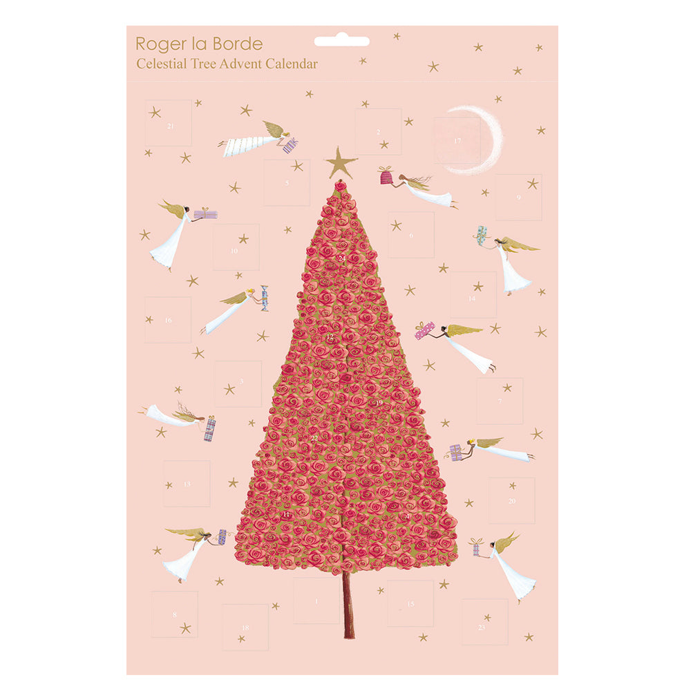 Celestial Tree Roger La Borde Flat Advent Calendar 380 x 270 mm Gold Foil