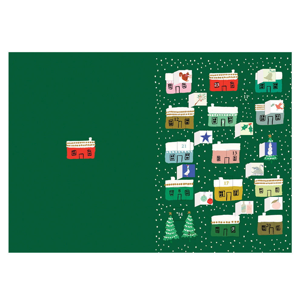 Houses Little House Advent Calendar Card with envelope 170 x 120mm Roger la Borde