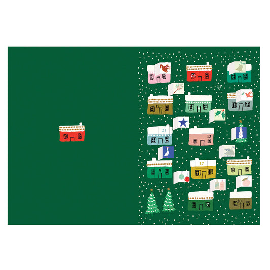 Houses Little House Advent Calendar Card with envelope 170 x 120mm Roger la Borde