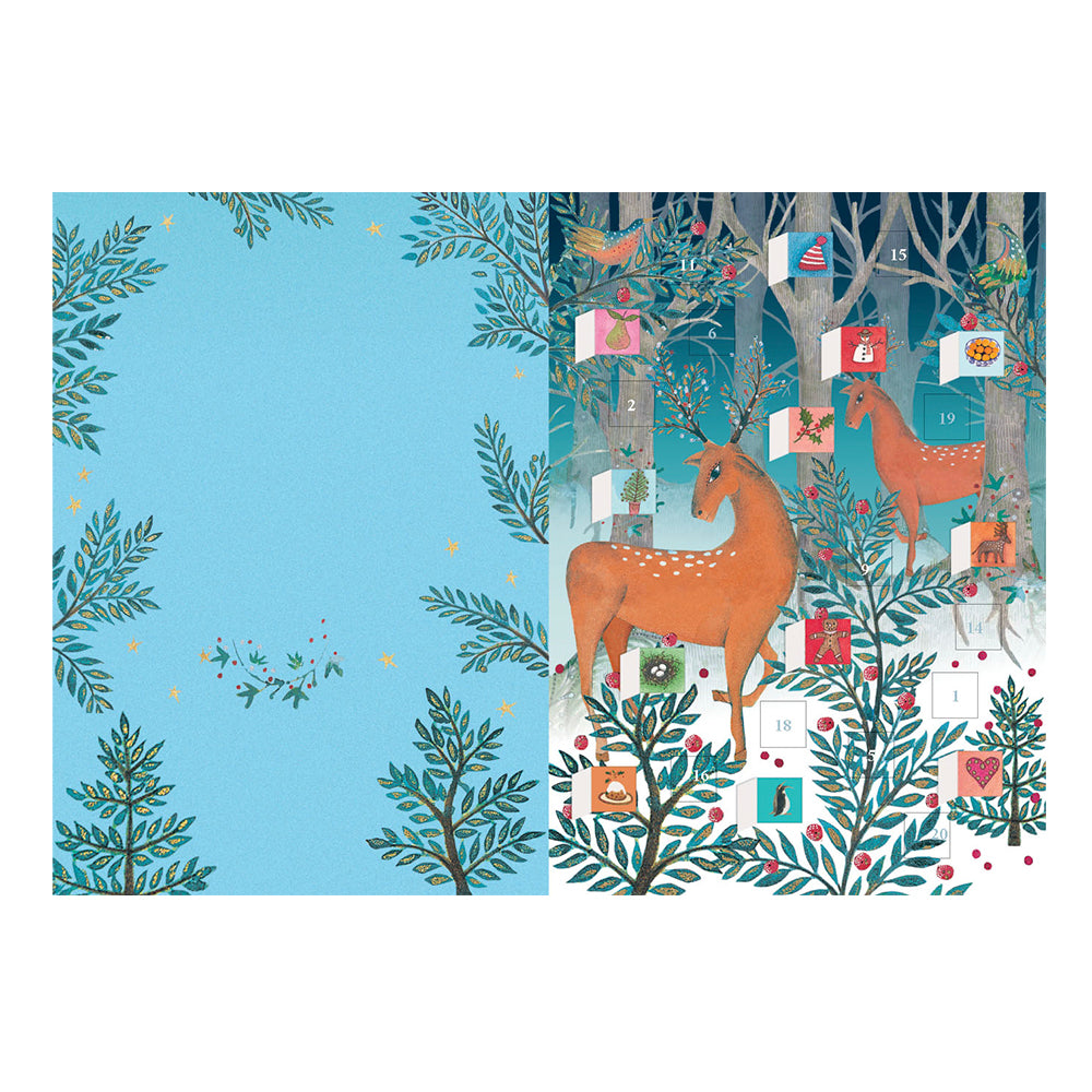 Deer Advent Advent Calendar Card with envelope 170 x 120mm Roger la Borde