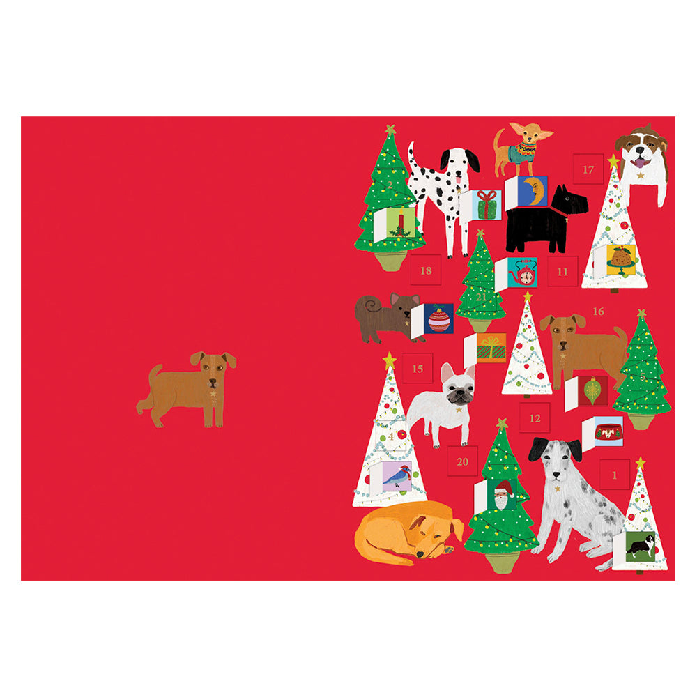 Precious Pooches Dogs Advent Calendar Card with envelope 170 x 120mm Roger la Borde