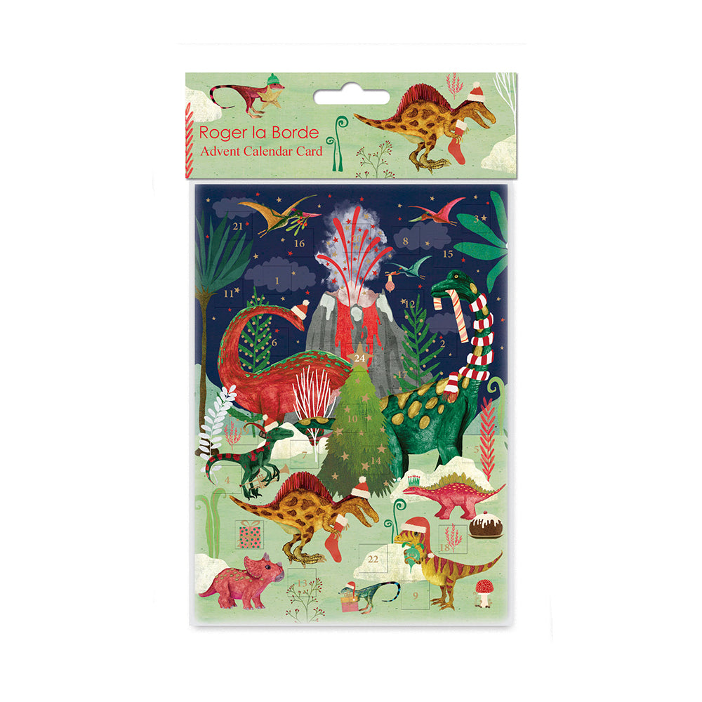 The Epoch Before Christmas Dinosaur Advent Calendar Card with envelope 170 x 120mm Roger la Borde