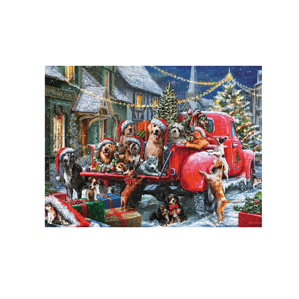 Santa Dogs Christmas Dogs Medici Advent Card 151 x 203 mm