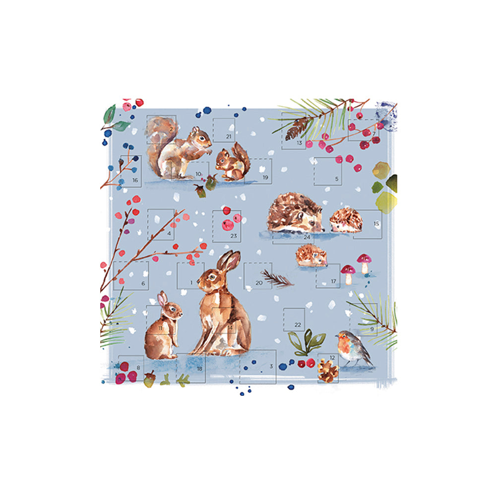 Winter WildlifeWoodland Creatures Square Advent Card 153 x 153 mm