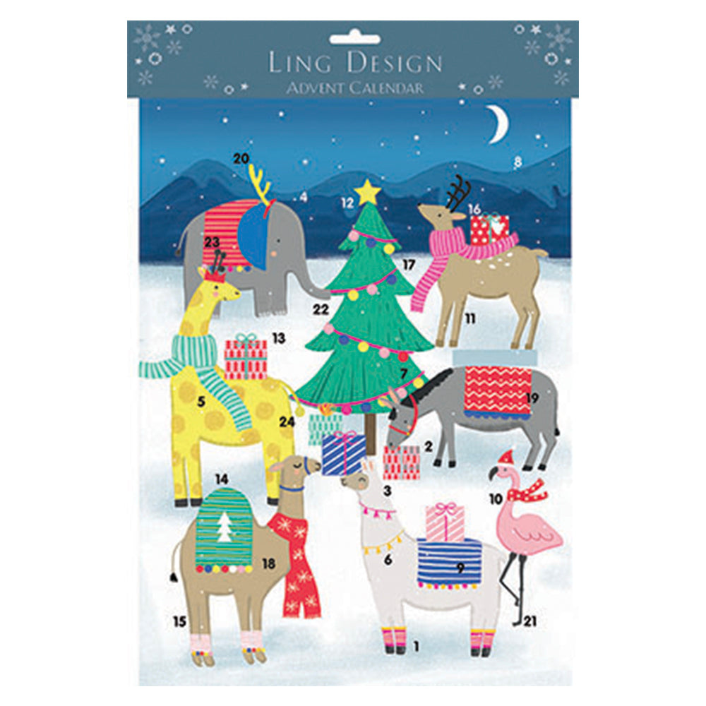 Animal Advent 340 x 250mm Ling Advent Calendar